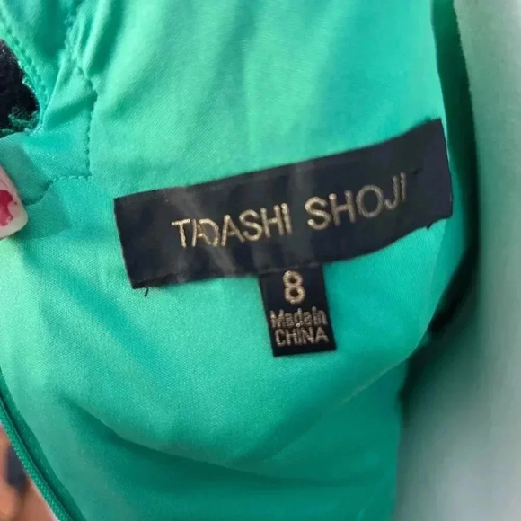 Tadashi Shoji Embroidered Lace V Neck Dress Cocktail Dress Size 8 - Picture 6 of 9